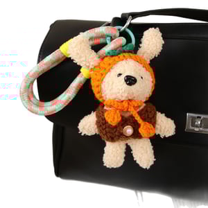 1 Piece Cute Plush Bear Doll with Colorful Ropes Women's Bag Charms h5 Picture4
