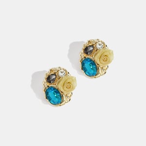 1 Pair Retro Flower Alloy Stud Earrings h5
