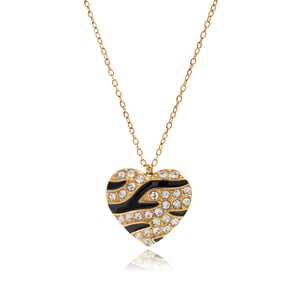 1 Piece Stylish Heart Stainless Steel Gold Color Women's Pendant Necklaces h5