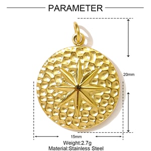 1 Piece Romantic Butterfly Stainless Steel Gold Color Women's Pendants h5 Picture2