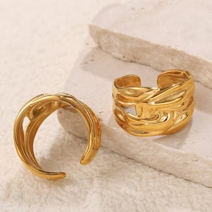 1 Piece Circle Stainless Steel Gold Color Minimalist Ring h5 Picture3