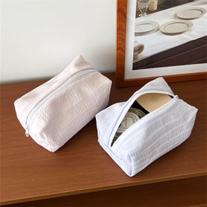 1 Piece Sweet Pastel Girl Color-Block  Makeup Bags h5 Picture3