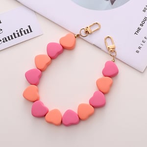 1 Piece Sweet Heart Acrylic Phone Chain h5 Picture2