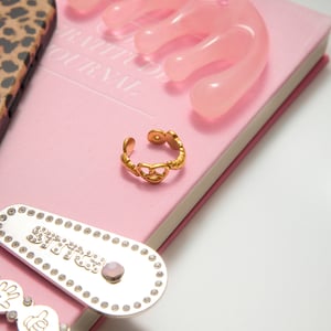 1 Piece Designable Croissant Stainless Steel Gold Color Statement Rings h5 Picture6