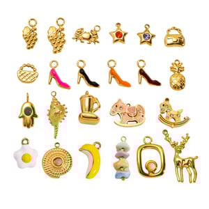 1 Piece DIY Cute High Heels Fruit Stainless Steel  Gold Color  Women's Pendants h5 Picture5