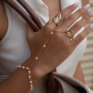 1Piece Simple  Retro Flower Leaf Plant Stainless Steel   Women's Jewelry Sets h5 Picture7