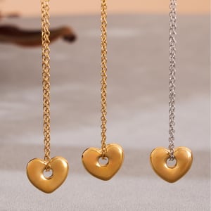 Minimalist Heart Mixed Gold&Silver Colors Stainless Steel Women's Jewelry Sets h5 Picture6
