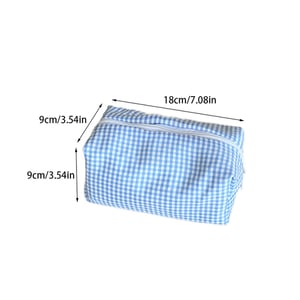 1 Piece Simple Series Sweet Strip Plaid Women's Makeup Bags h5 Picture5