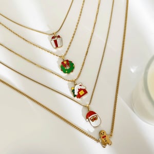 1 Piece Christmas Stainless Steel Gold Color Pendant Necklace h5 Picture5