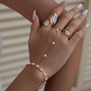 1Piece Simple  Retro Flower Leaf Plant Stainless Steel   Women's Jewelry Sets h5 Picture3