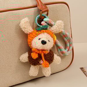 1 Piece Cute Plush Bear Doll with Colorful Ropes Women's Bag Charms h5 Picture2