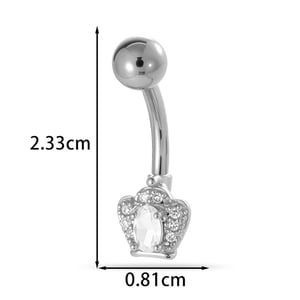 1 Piece Bow Knot Copper Gold Color Zircon Navel Piercings h5 Picture2