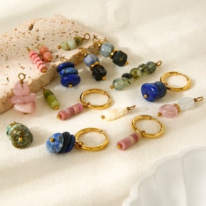 1 Stück DIY-Anhänger aus unregelmäßig geformten Natursteinen h5 Bild3