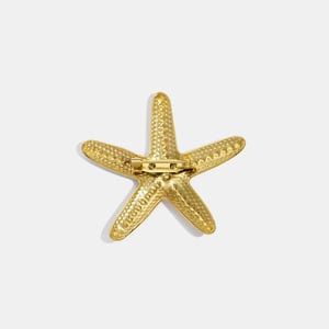 Broche en acier inoxydable doré en forme d'étoile de mer (1 pièce) h5 Image5