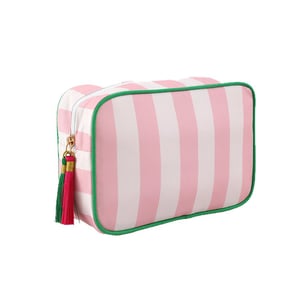 1 pezzo semplice casual a righe borse per il trucco da donna h5 Immagine5