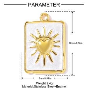 1 Piece Romantic Heart Stainless Steel Women's Pendants h5 Picture2