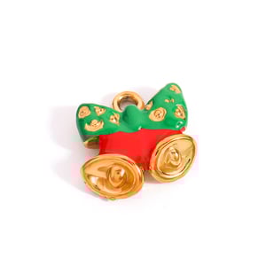 1 Piece DIy  Christmas Plant Glaze Stainless Steel Women‘s Pendant h5 Picture5