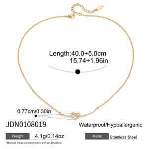 1 Piece Sophisticated Heart Stainless Steel Gold Color Women's Pendant Necklaces h5 Picture2