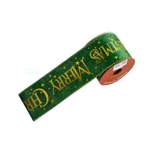 1 Piece Christmas Gold Stamp Velvet Ribbon Party Supplies h5 Picture6