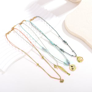 1 collar con colgante de acero inoxidable con forma irregular y caprichosa para mujer h5 Imagen5