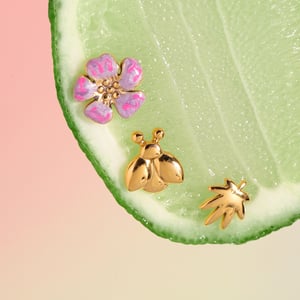 1 Set Romantic Flower Stainless Steel Gold Color Women's Earring Sets h5 Picture3