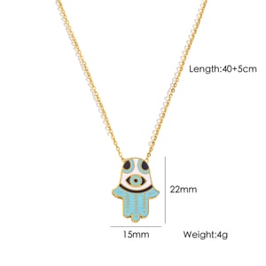 1 Piece Simple Casual Devil's Eye Stainless Steel Women's Pendant Necklaces h5