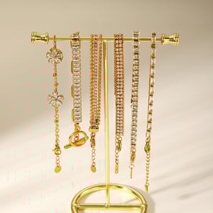 1 Piece Luxurious Series Stainless Steel Gold Color Zircon Chain Bracelet h5 Picture4