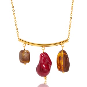 1 Piece Glamorous Irregular Shape Acrylic Stainless Steel Gold Color Women's Pendant Necklaces h5