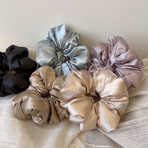 1 Piece Classic Solid Color Polyester Women's Scrunchies h5 Picture4