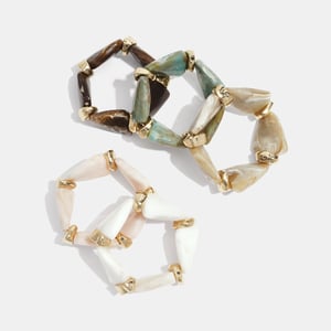 1 Piece Retro Irregular Shape Acrylic Beaded Bracelet h5 Picture4