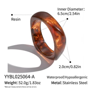 1 bracelet jonc en résine de forme irrégulière h5