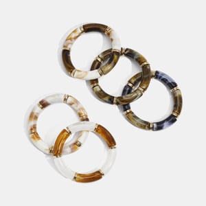 1 Piece Retro Gradient Color Acrylic Beaded Bracelet h5 Picture6