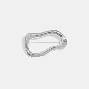 Broche en acier inoxydable doré, de forme irrégulière (1 pièce). h5 Image4