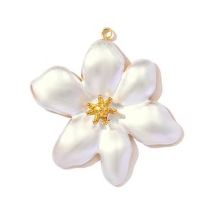 1 Piece Natural Plant Stainless Steel Women's Pendants h5