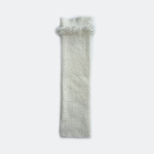 1 Pair Wool Blend Tassel Design Knitted Leg Warmers h5