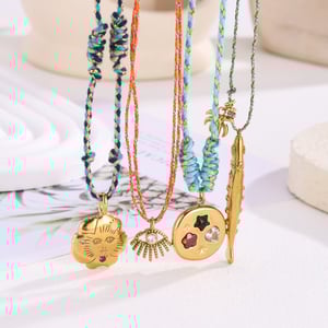 1 collar con colgante de acero inoxidable con forma irregular y caprichosa para mujer h5 Imagen4