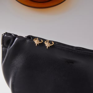 1 Pair Minimalist Circle Stainless Steel Gold Color Zircon Women's Ear Cuffs h5 Picture5