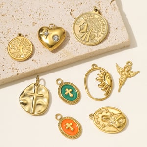 1 Piece Luxurious Cross Stainless Steel Women's Pendants h5 Picture4