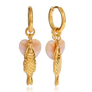 1 Pair Elegant Irregular Shape Stainless Steel Gold Color Women's Drop Earrings h5