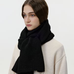 1 Piece Solid Color Rayon & Wool Winter Scarf h5