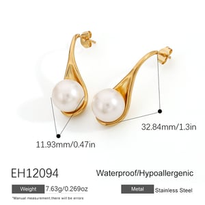 1 Pair Simple Series Daily Turtle Stainless Steel Women's Stud Earrings h5 