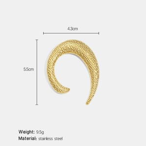 Broche en acier inoxydable doré en forme de U (1 pièce) h5 Image2