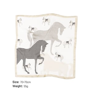 1 Piece Horse Plaid Pattern Polyester Bandana h5