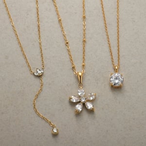 1 Piece Sophisticated Flower Stainless Steel Gold Color Zircon Women's Pendant Necklaces h5 Picture4