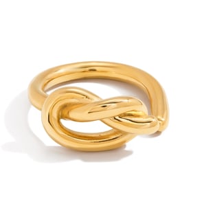1 Piece Designable Twist Stainless Steel Gold Color Women's Minimalist Rings h5