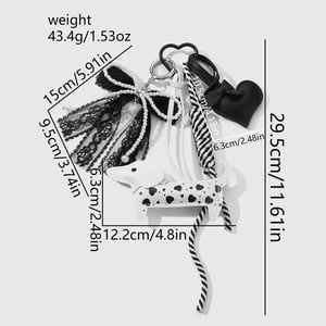 1 Piece Simple Series Dachshund Leather Women's Bag Charms h5 Picture2