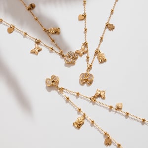 1 Piece Phalaenopsis Stainless Steel Gold Color Women's Pendant Necklaces h5 Picture4