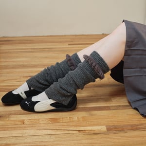 1 Pair Wool Blend Tassel Design Knitted Leg Warmers h5 Picture3