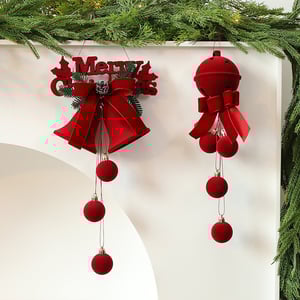 1 Piece Christmas Red Flocking Party Supplies h5 Picture3
