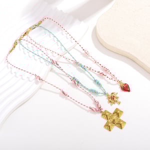 1 collar colgante de acero inoxidable con cruz de lujo para mujer h5 Imagen5